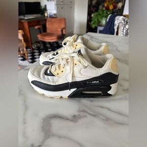 Nike Air Max Cream and Black Sneakers